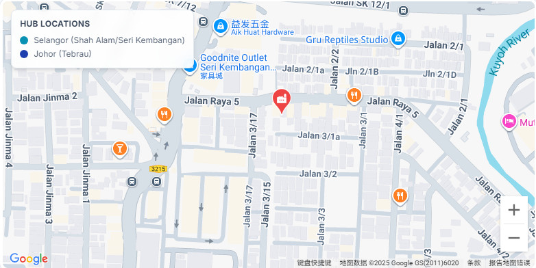 Malaysia Ink Manufacturer Hub Locations Map